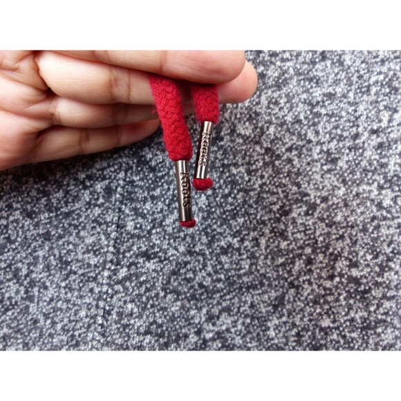 Roots Canada Womens XS Hooded Pullover Sweater Heather Black Varsity Cuffs - Picture 6 of 14